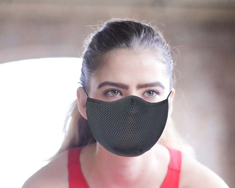 Single Layer Mesh Mask Breathable 3D Mesh Face Mask With Holes Etsy