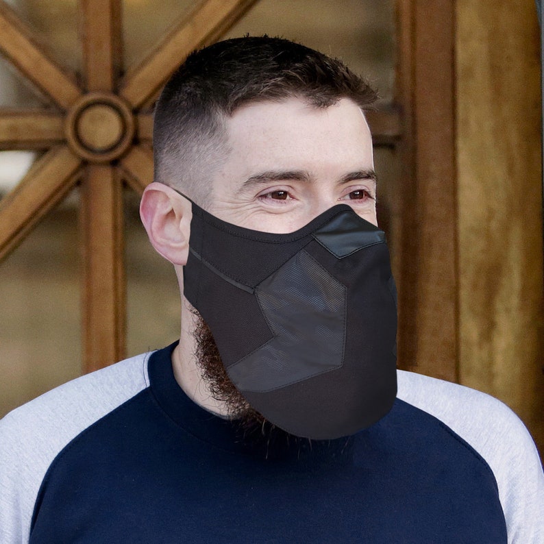 Máscara de la cara de la barba con bolsillo del filtro tela Etsy España