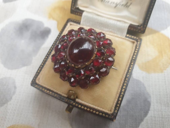 Victorian Garnet Brooch