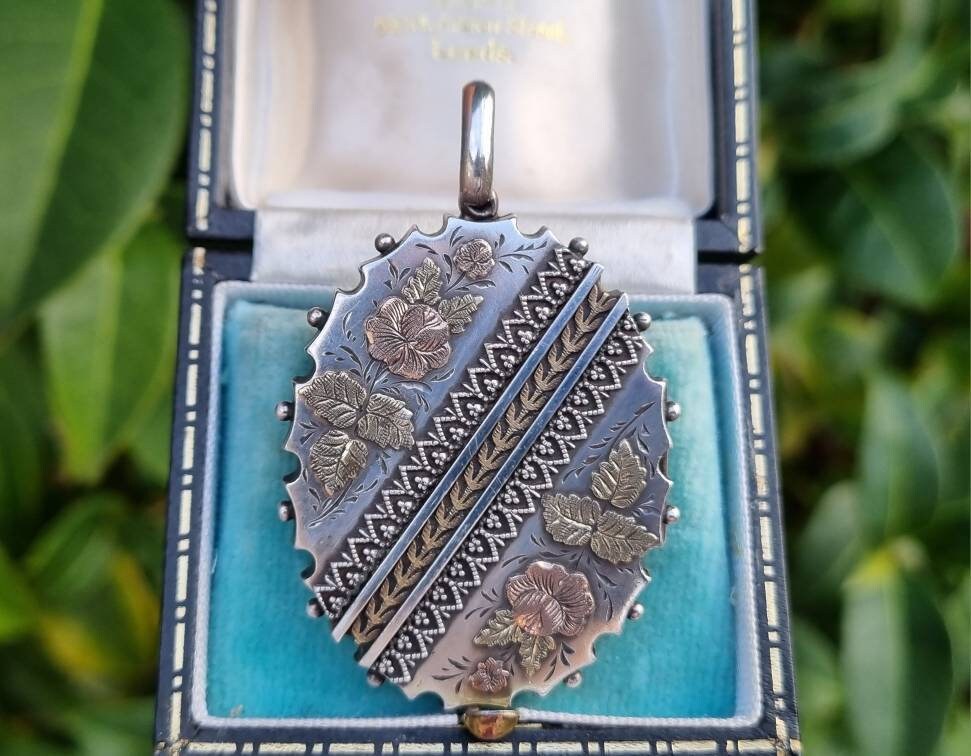 Pendentif Victorien XXL Porte-photo Or Rose 18K - Perle D'eau Douce, Occasion