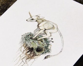The Mini Unicorn - Giclée Art Print - Hot Press Paper - Fantasy Art - Signed Limited Edition Art Print
