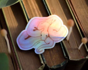 Holographic Ball Python Sticker – Durable Waterproof Vinyl Decal
