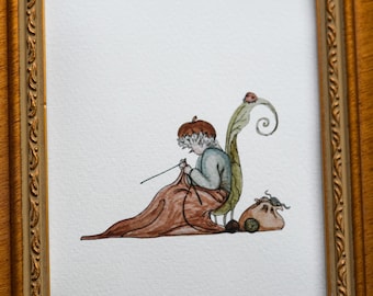 Hada Abuelita - Impresión Giclée - Papel prensado en caliente - Arte fantástico - Impresión artística de edición limitada firmada