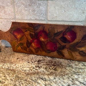Vintage Hand Painted Wood Panel Kitchen Decor
