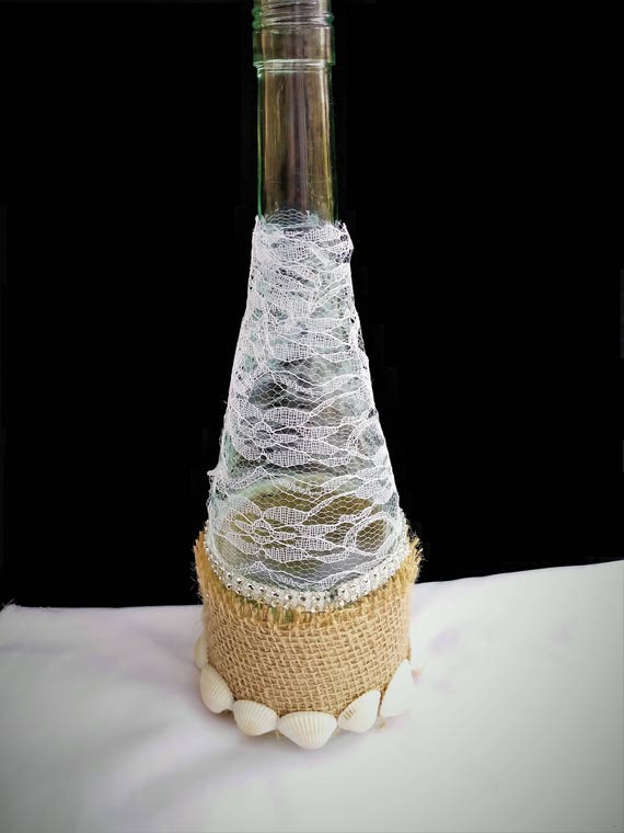 Beach Wedding Decor Wine Bottle Decor Wedding Wine Bottle Etsy