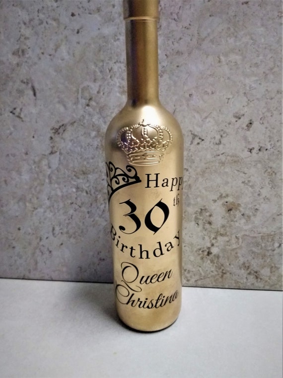 Queen Gold Party Decor Wine Bottle Decor Black And Gold Birthday