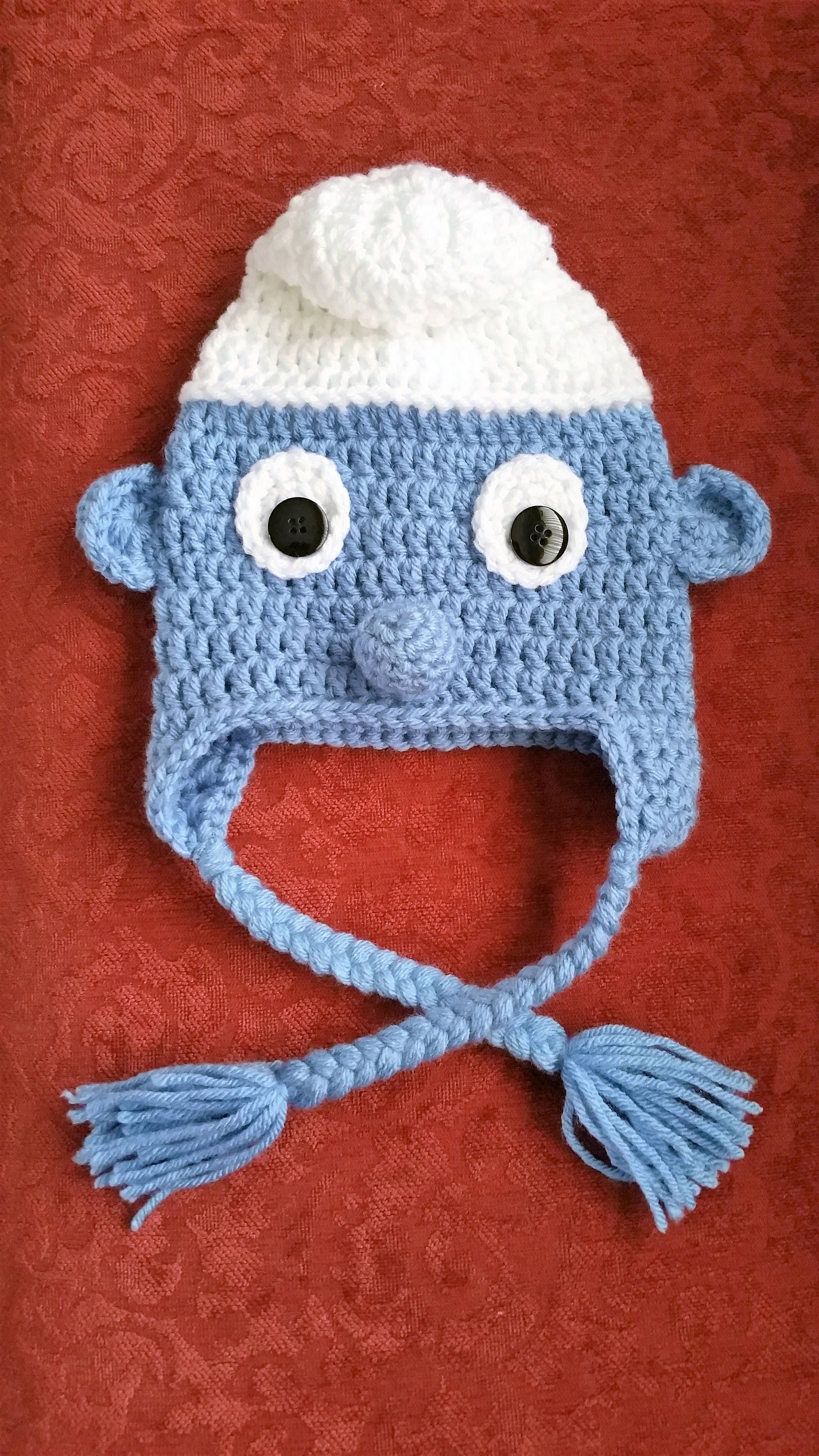 Smurf Crochet Hat Pattern Etsy