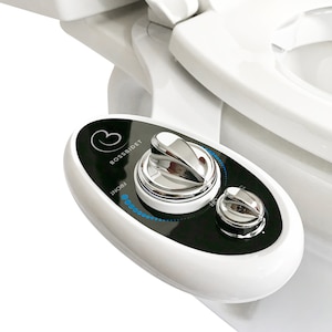 Boss Bidet Toilet Attachment | Cleans Your Rear | Dual Nozzle | 30 Day Guarantee | Self Cleaning Feature | Sprayer - Black & White