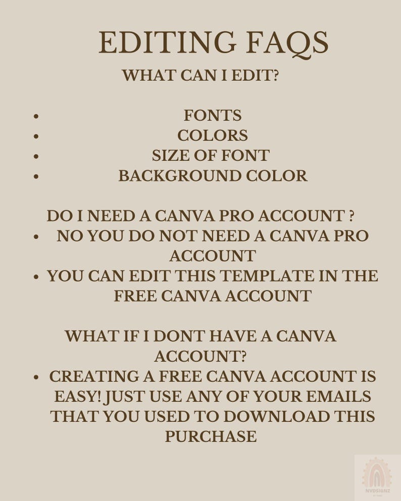 Aesthetic Editable Price List Canva Template,printable Payment Sign ...