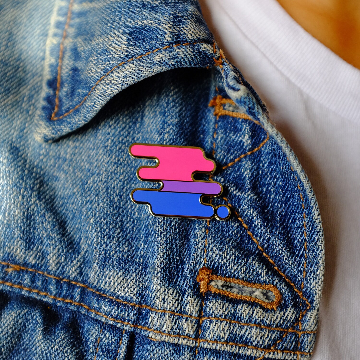 Bisexual Pride Pin | LGBTQ+ Pride | Subtle minimal lgbt queer gift, p…