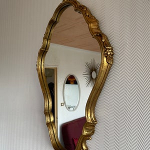Miroir baroque bois doré 60x40cm image 3