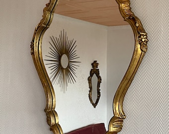 Baroque gilded wood mirror 60x40cm