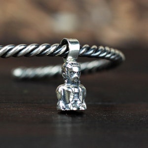 Silver Frankenstein Bead Charm Bracelet 925 Sterling Silver Halloween Gift Silver Victor Frankenstein Scary Necklaces For Halloween Jewelry