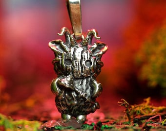 Forest Spirit Pendant, Cottagecore Protection Necklace with Statement Pendant for Witchcraft and Fantasy Fans, 925 Sterling Silver Necklace