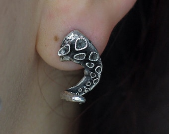 Pendientes de tentáculos, pendientes de plata de ley 925 hechos a mano, joyería unisex, pendientes de Cthulhu