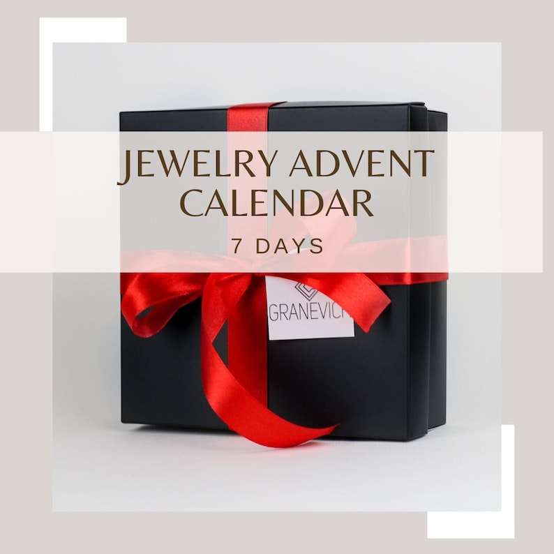Advent Calendar Jewelry, 7 Days Advent Calendar, Silver Jewelry, Christmas Gift, Women's Advent Calendar, 925 Sterling Silver Jewelry imagem 1