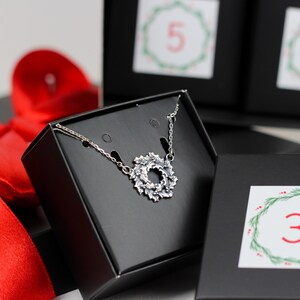 Adventskalender Schmuck, 7 Tage Adventskalender, Silber Schmuck, Weihnachtsgeschenk, Damen Adventskalender, 925 Sterling Silber Schmuck Bild 6