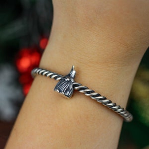 Sterling silver gnome, bracelet bead, cute silver gnome, interesting gift, Christmas gift, Christmas gnome gift image 9