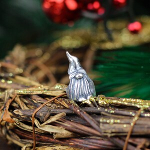 Nain en argent sterling, bracelet en perles, joli nain en argent, cadeau intéressant, cadeau de Noël, cadeau de nain de Noël image 4