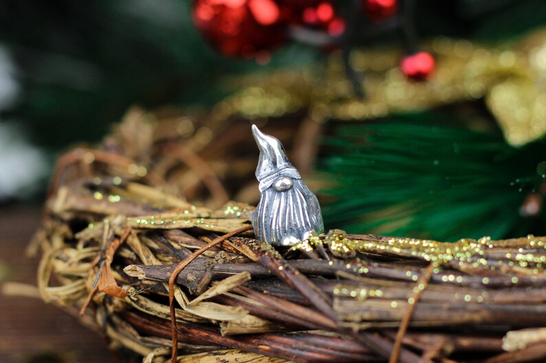 Nain en argent sterling, bracelet en perles, joli nain en argent, cadeau intéressant, cadeau de Noël, cadeau de nain de Noël image 4