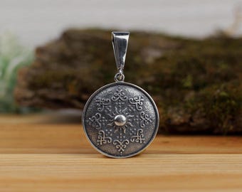 Handmade Celestial Sun Pendant Necklace, Boho Statement Silver Jewelry, Celestial Handmade Jewelry, Sun Pendant, 925 Sterling Silver Pendant