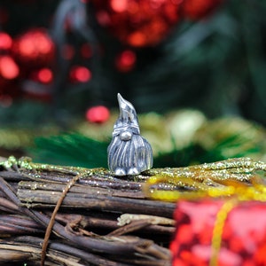 Nain en argent sterling, bracelet en perles, joli nain en argent, cadeau intéressant, cadeau de Noël, cadeau de nain de Noël image 2