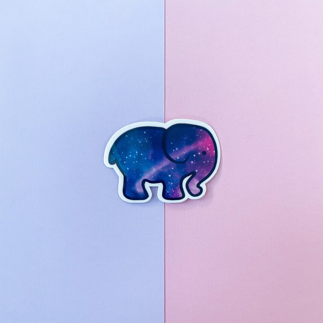 Elephant Sticker Vinyl, Galaxy Elephant Stickers, Elephant Sticker