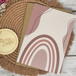 Impressão de arte abstrata do arco-íris, arte de parede de arco-íris Boho, cartão postal de arco-íris minimalista, decoração moderna de arco-íris, arte de parede neutra, impressão de arte Boho 5x7