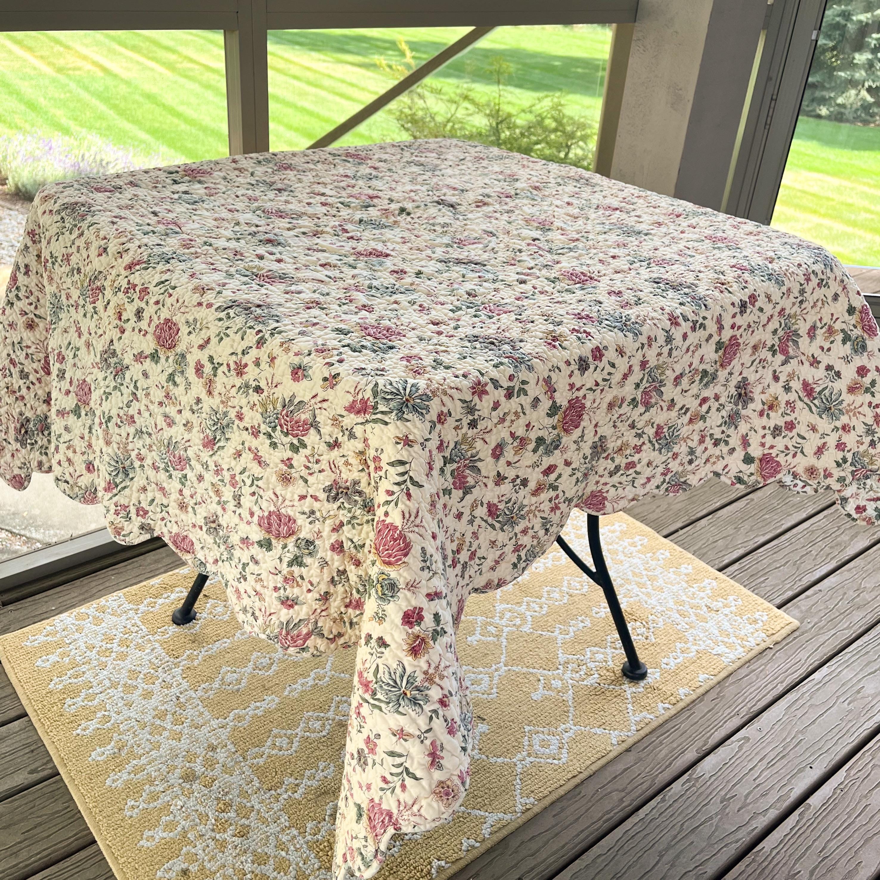 Beautiful Vintage French Elsa C Handstitched Reversible Square