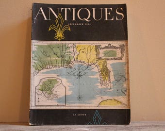 Antiques Magazine, September 1953, Antique Magazine, Antique Literature, Collectible Magazine 1950s Collectibles