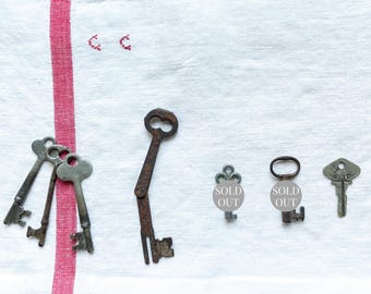 Antique and Vintage Keys, Folding Key (SOLD), Yale Master Skeletion Keys, Hollow Barrow Keys, Antique Ford Model T Key, Choice of 5