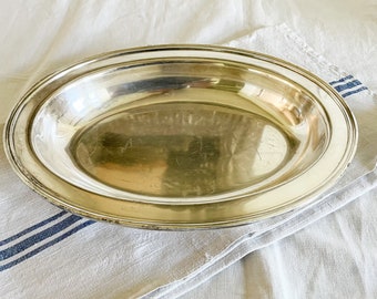 Vintage Silverplate Oval Serving Bowl, Poole Silver Co, 12 x 8 inches, English Country Dining