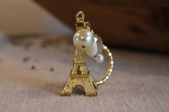 Eiffel Tower Paris Keychain, French Souvenir, Par… - image 2