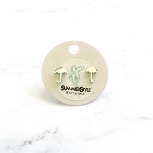 Silver Umbrella Stud Earrings, Stud Earrings, Stainless Steel Studs, Rainy Day Earrings, SummerStyle Bracelets