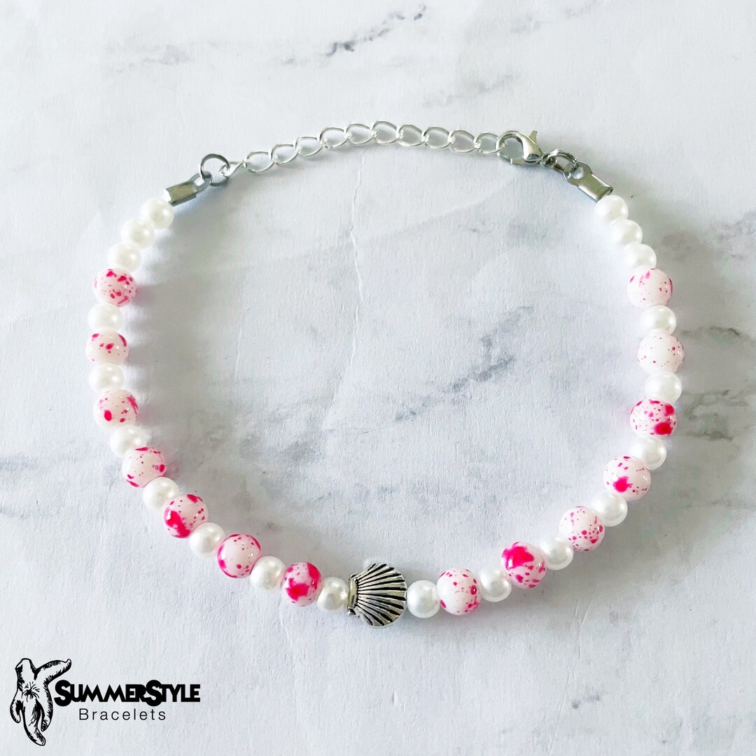 ANKLE BRACELET Mermaid Pendant and Diamond-Cut (DC) Ball Chain 10