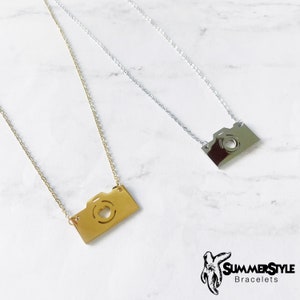 Collar con cámara, joyería para fotógrafos, cadena de acero inoxidable, pulseras SummerStyle