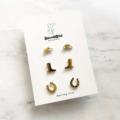 Set of 4 fun Western Style Earrings Amazon.com: 4 Pairs Western Cowgirl Earrings for Women  main image 2