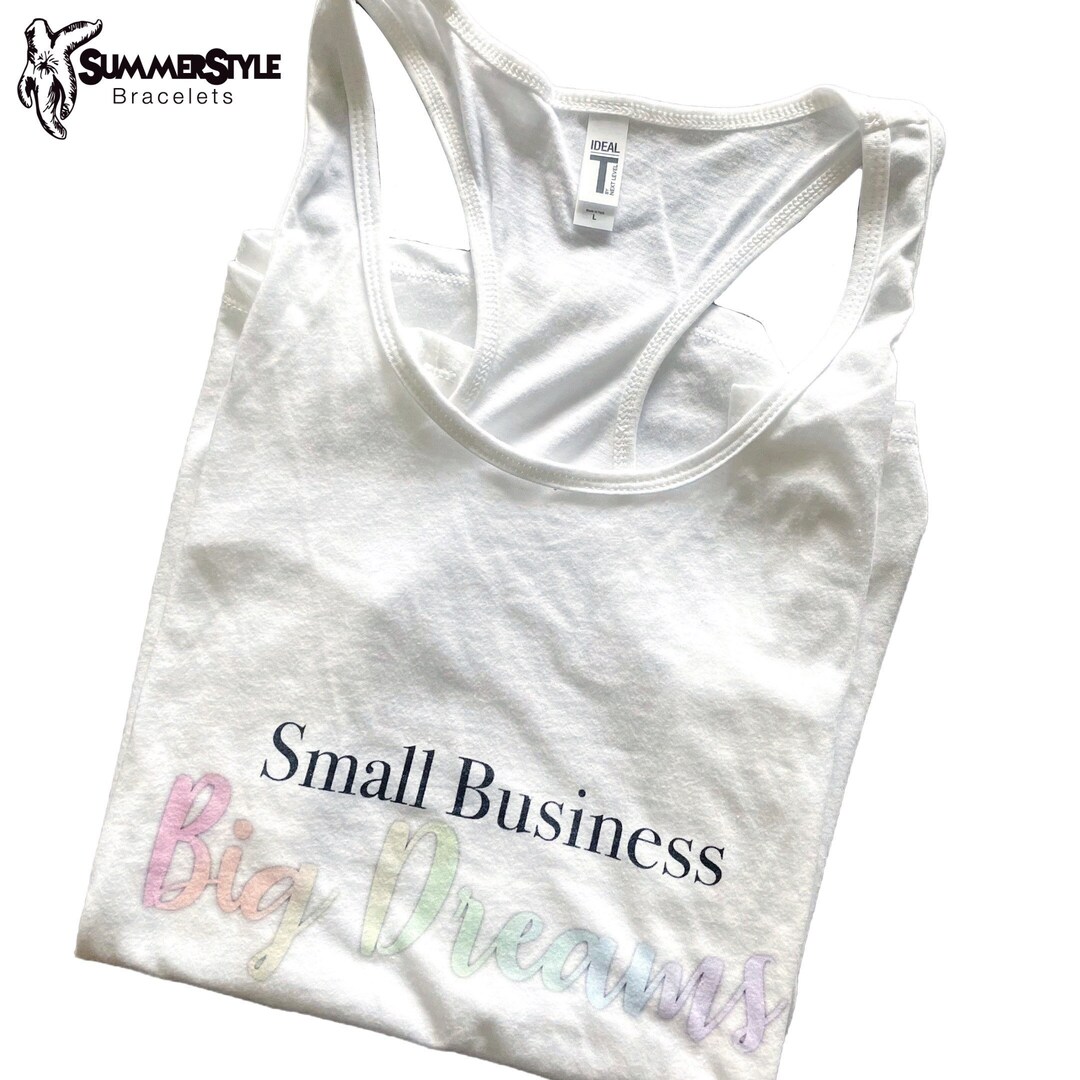 Small Business Big Dreams Womens Racerback Tank Top, Small Biz Tank ...