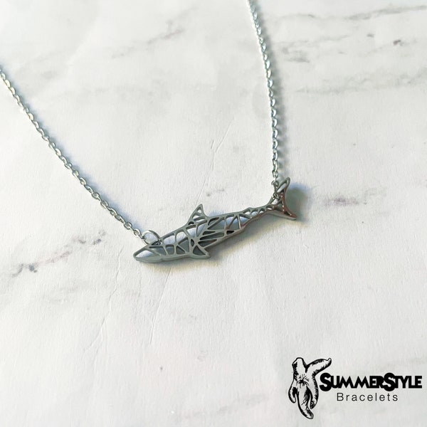 Silver Shark Necklace, Ocean Jewelry, Silver Chain Necklace, SummerStyle Bracelets