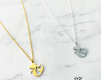 Mermaid Silhouette Charm Necklace, Mermaid Jewelry, SummerStyle Bracelets