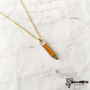 Teacher’s Pencil Charm Necklace, Back to School Jewelry, Gold Chain Necklace, SummerStyle Bracelets