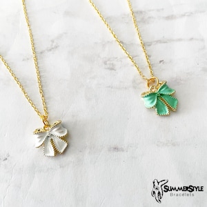 Bridal Bow Charm Necklace, Bow Jewelry, Stainless Steel Chain Necklace, SummerStyle Bracelets