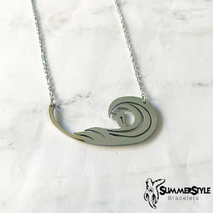 Silver Surfing Necklace, Surf Jewelry, Silver Chain Necklace, SummerStyle Bracelets