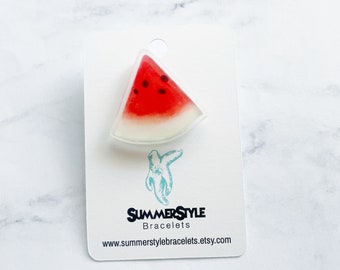 Watermelon Slice Acrylic Pin, Backpack Pin, Summer Pin, Fruit Pin, Mini Acrylic Pin, SummerStyle Bracelets