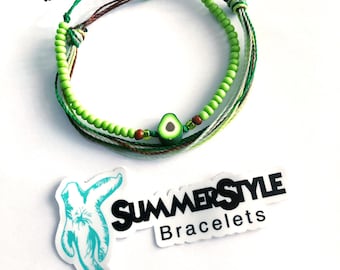 It’s an Avocado Adjustable Waterproof Bracelet Pack, Avocado Gift, Avocado Bracelet, Wax Cord Bracelet, Waterproof Cord