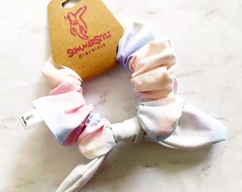 Lover Bow Scrunchie, Pastel Hair Accessories, Bow Hair Tie, SummerStyle Bracelets