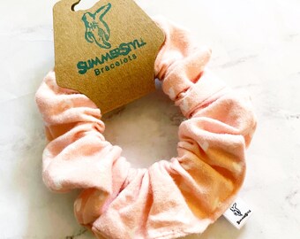 Pink Hearts Flannel Scrunchie, Girly Accessories, Soft Scrunchie, Pink Flannel, SummerStyle Bracelets