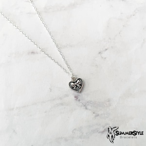 Mini Bow Heart Charm Necklace, Bow Jewelry, Stainless Steel Chain Necklace, SummerStyle Bracelets