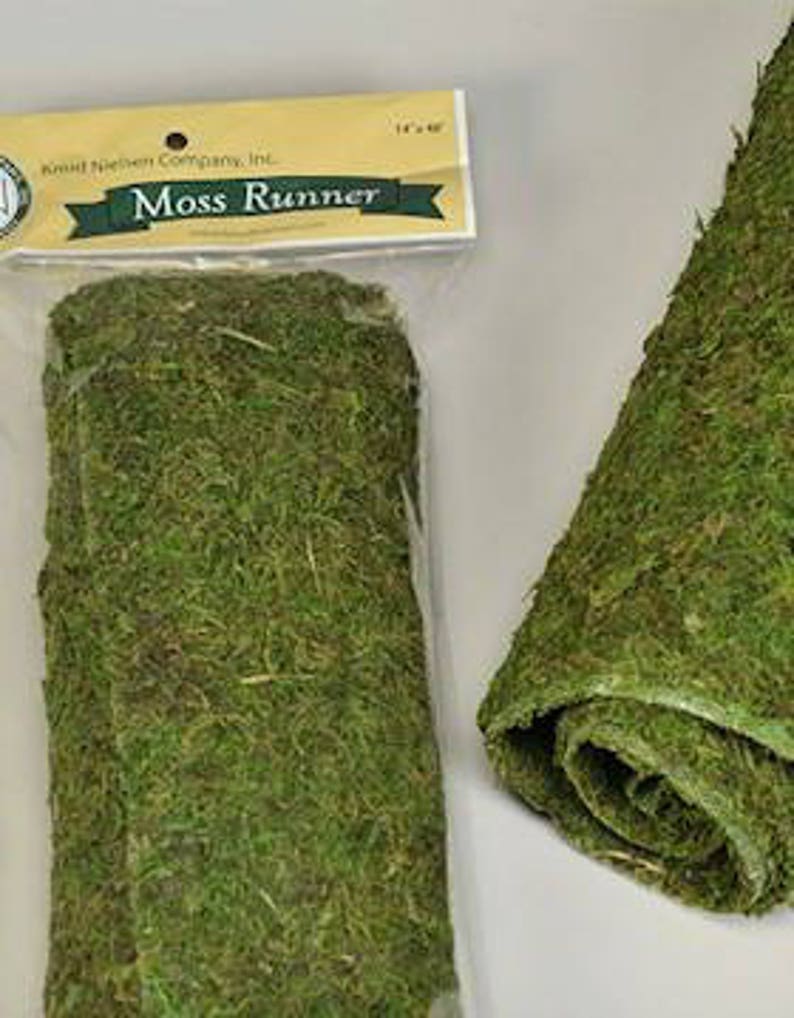 Moss Table Runner 14 X 48 Dried Moss Moss Runner Etsy UK