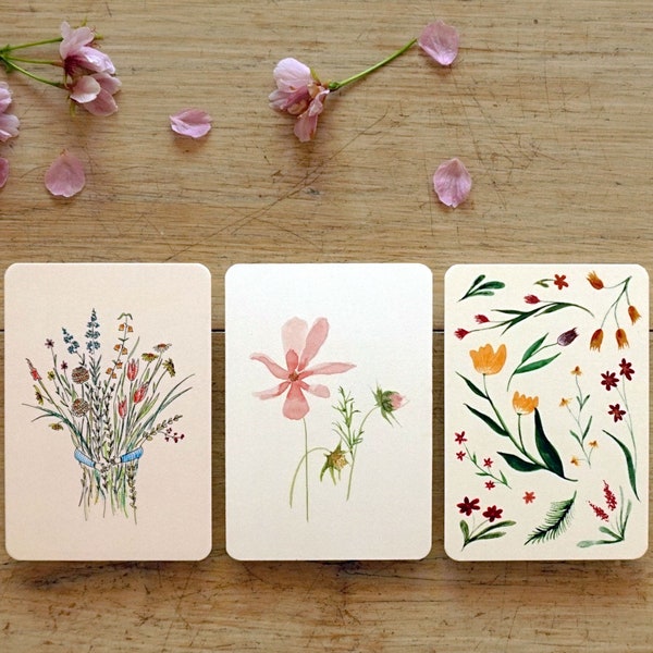 Card set of flowers